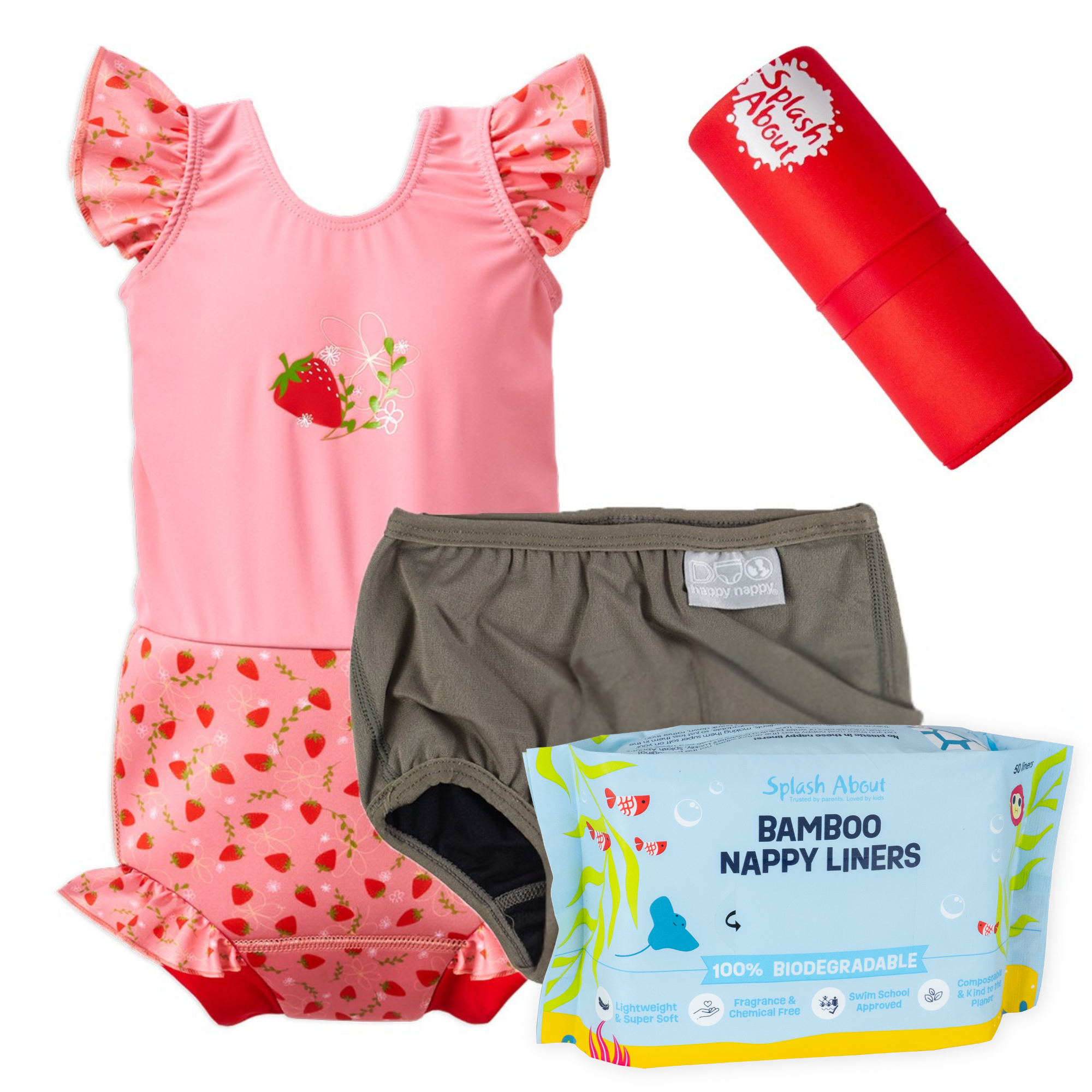 Happy Nappy™ Costume, Silver Lining Nappy Wrap, Liners and Changing Mat Bundle