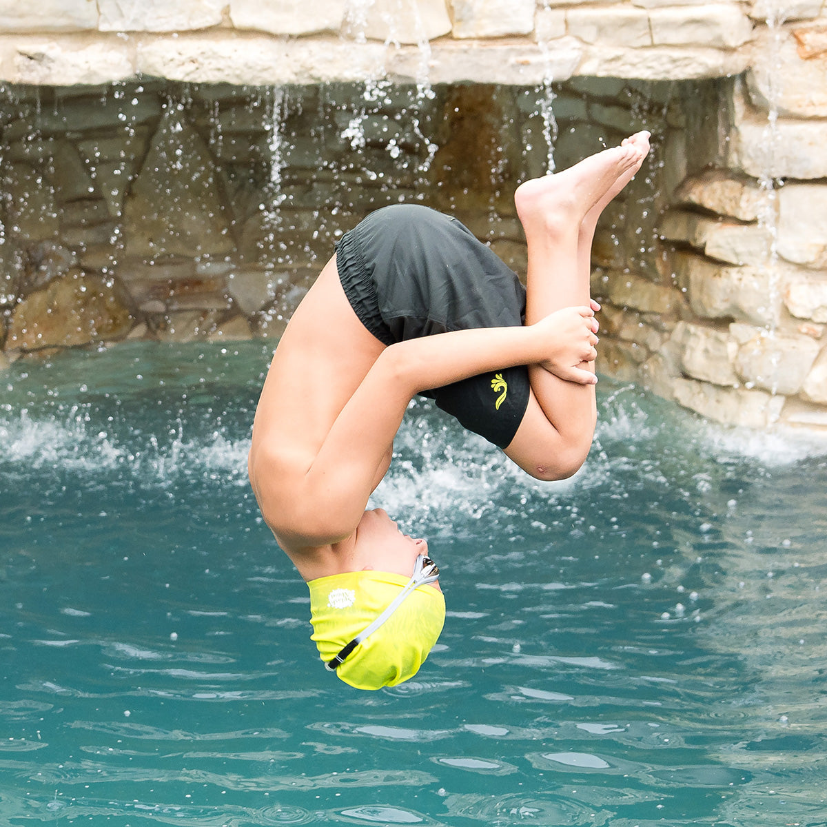 Junior Silikon-Schwimmkappe – Kalk