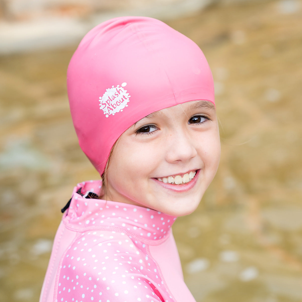 Junior Silikon-Schwimmkappe – Rosa