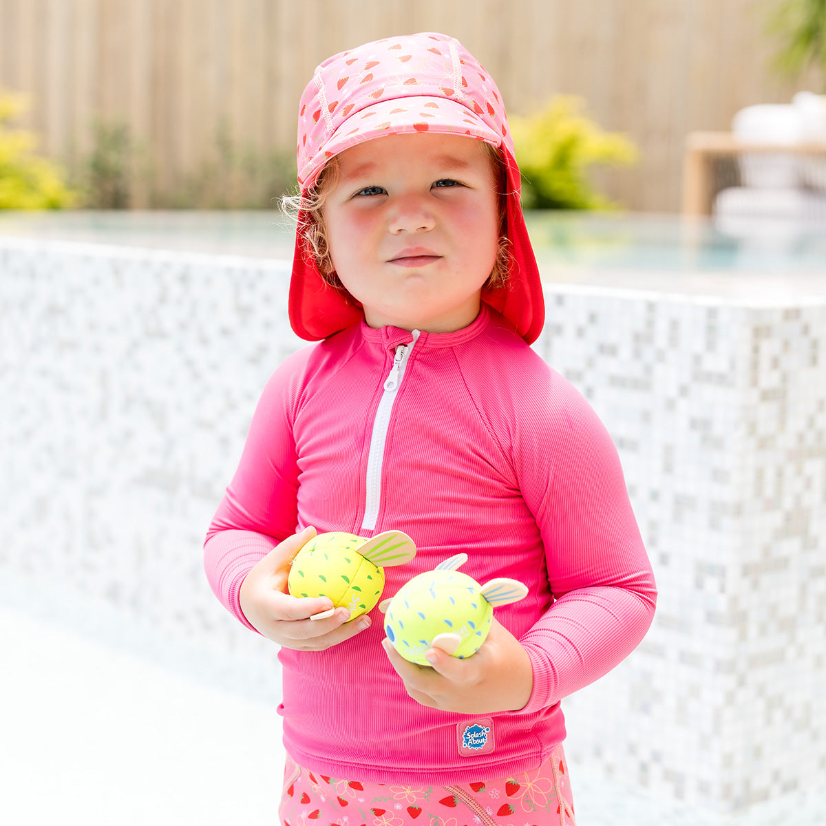 Premium Long Sleeve Rash Vest Neon Pink
