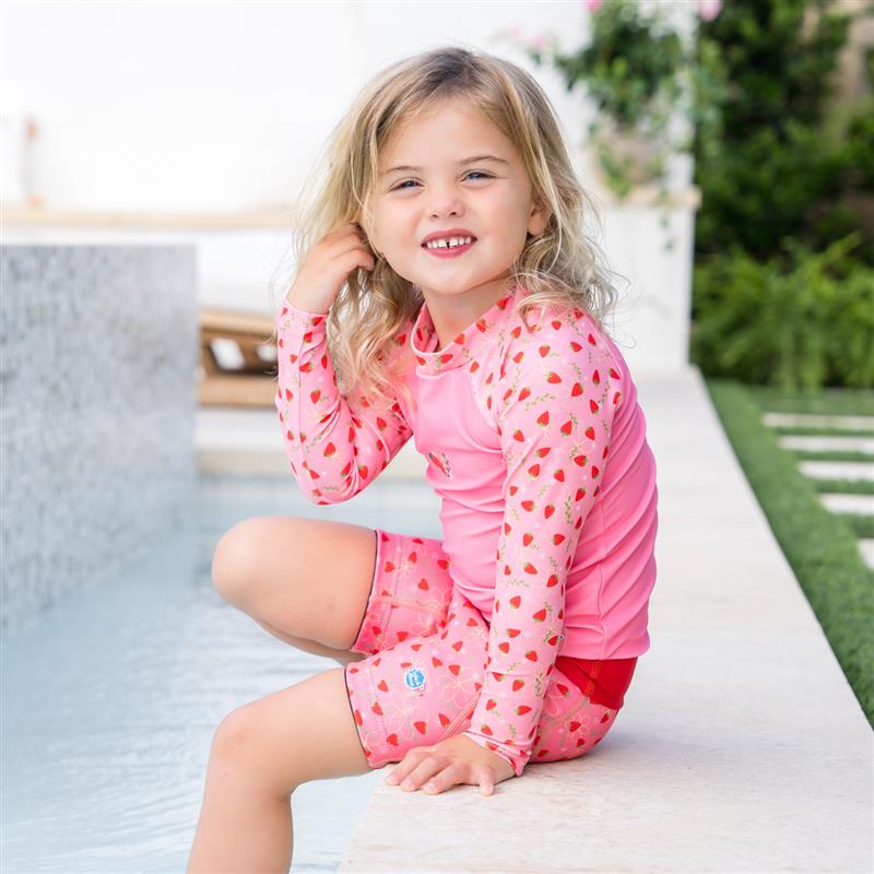 Long Sleeve Rash Vest Strawberry Field