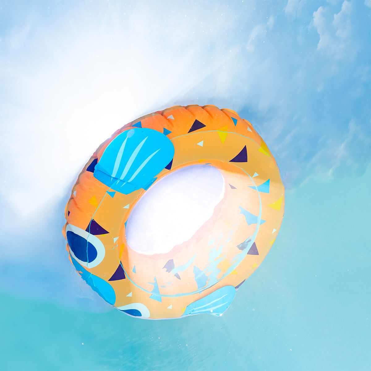 Pufferfish Swim Ring 24"- Orange