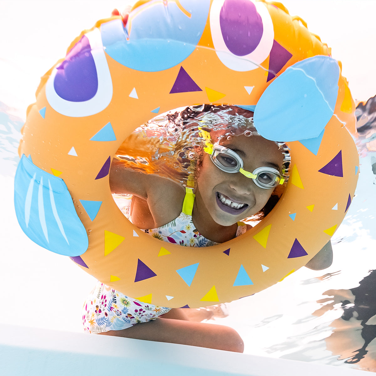 Pufferfish Swim Ring 24"- Orange