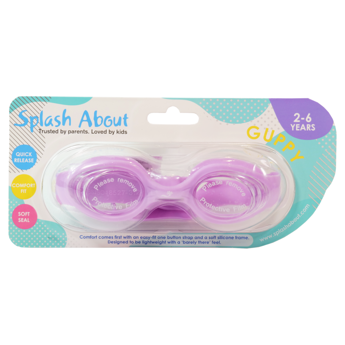 Infant Guppy Goggles Lilac  2-6 Years