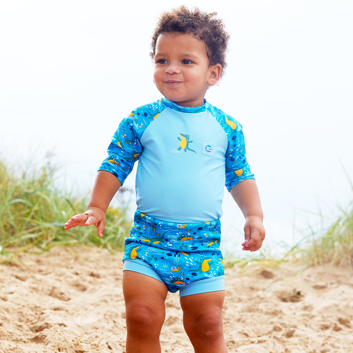 Happy Nappy™ Sunsuit Crocodile Swamp