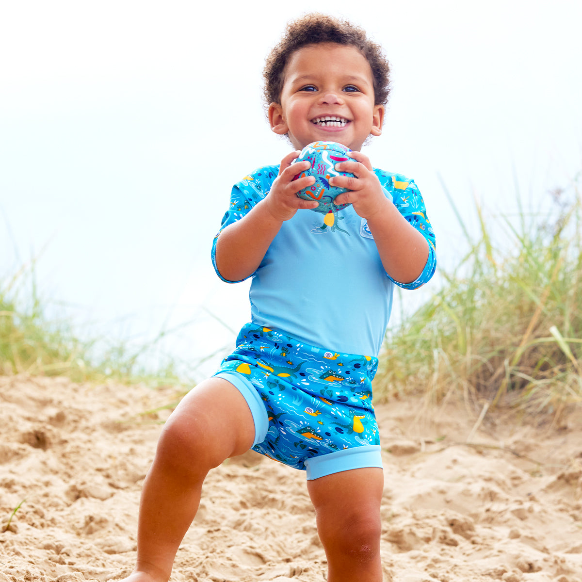 Happy Nappy™ Sunsuit Crocodile Swamp