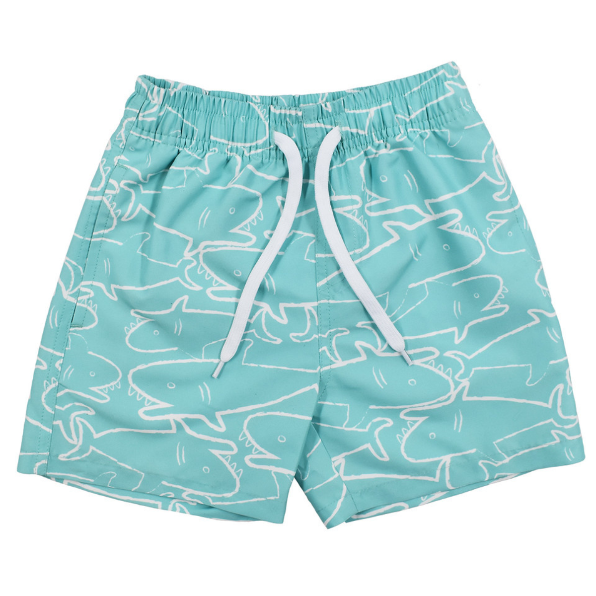 Boys Swim Shorts Shark Aruba Blue