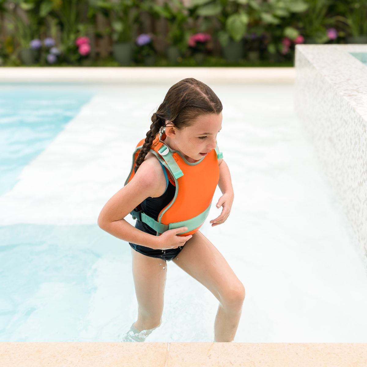 Adjustable Swim Vest Orange