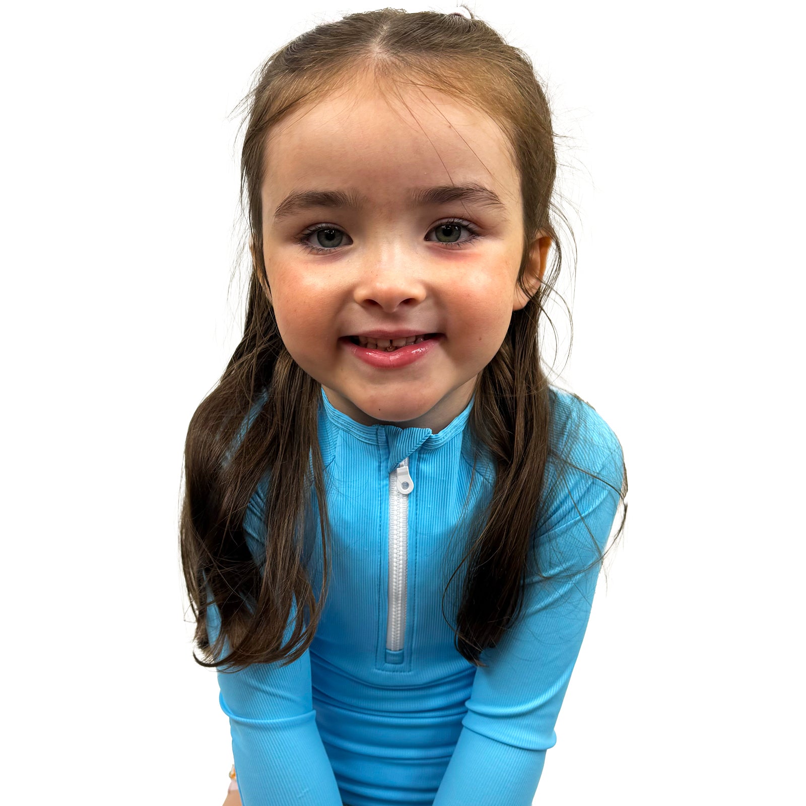 Premium Long Sleeve Rash Vest Neon Blue