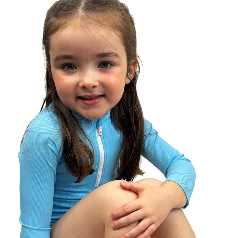 Premium Long Sleeve Rash Vest Neon Blue