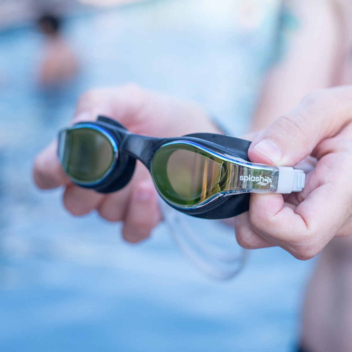 Adult Marlin Sport Goggles, Black/Silver