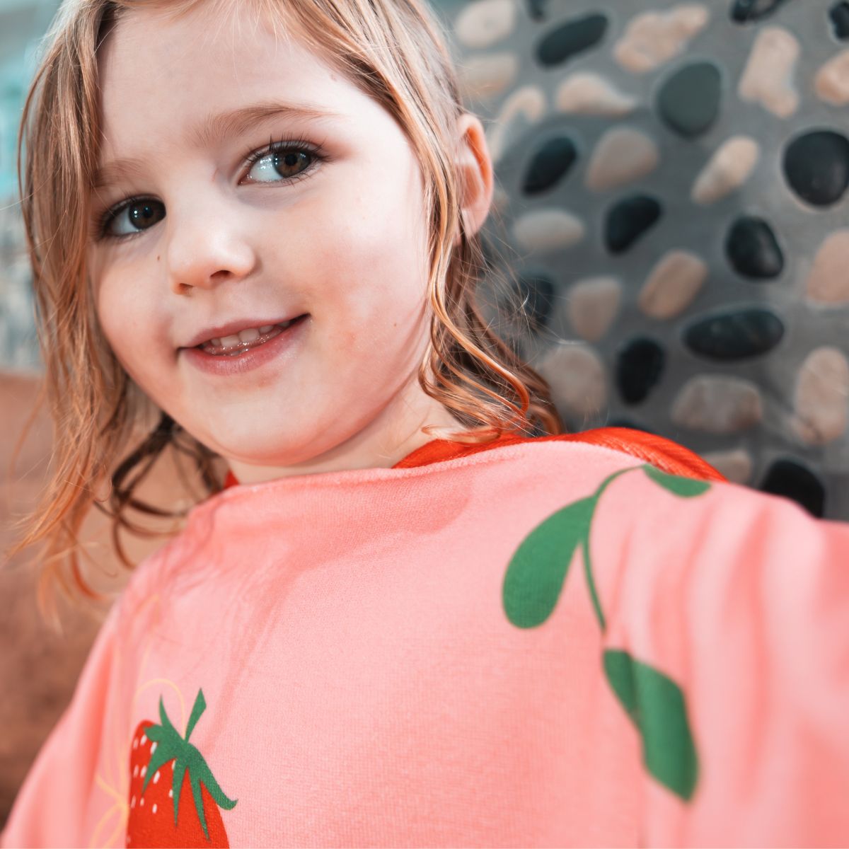 Serviette Poncho Fraise des Champs