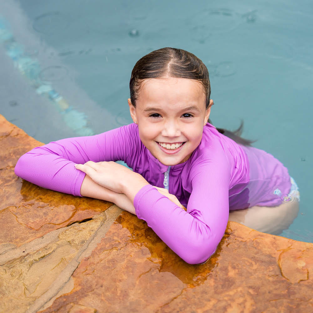 Premium Long Sleeve Rash Vest Lilac
