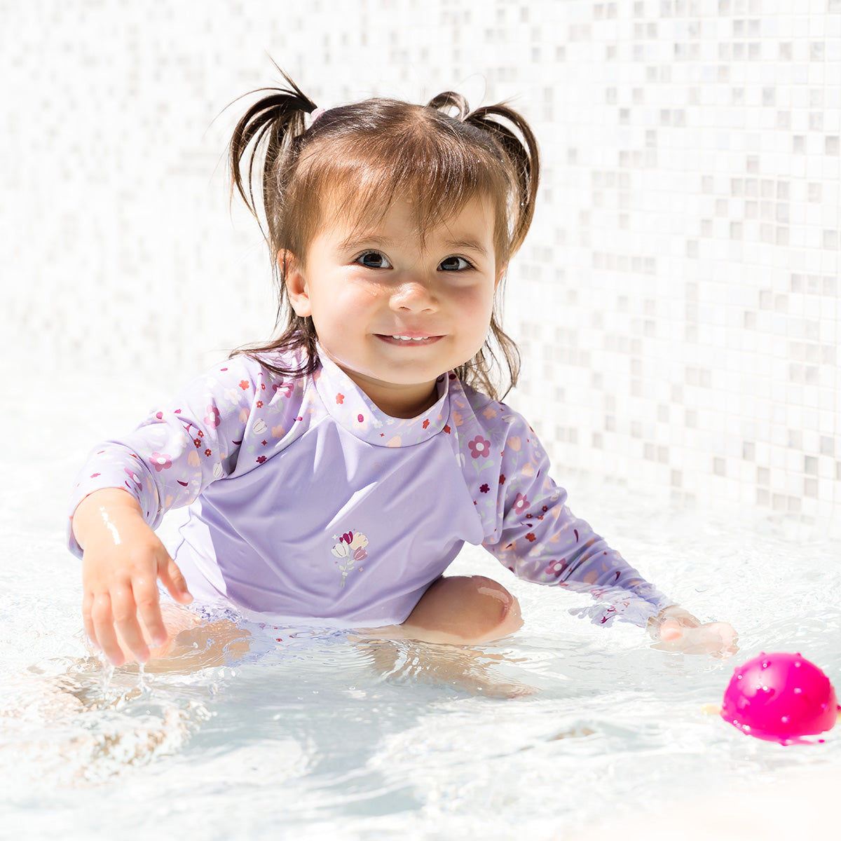 Long Sleeve Rash Vest Lilac Spring