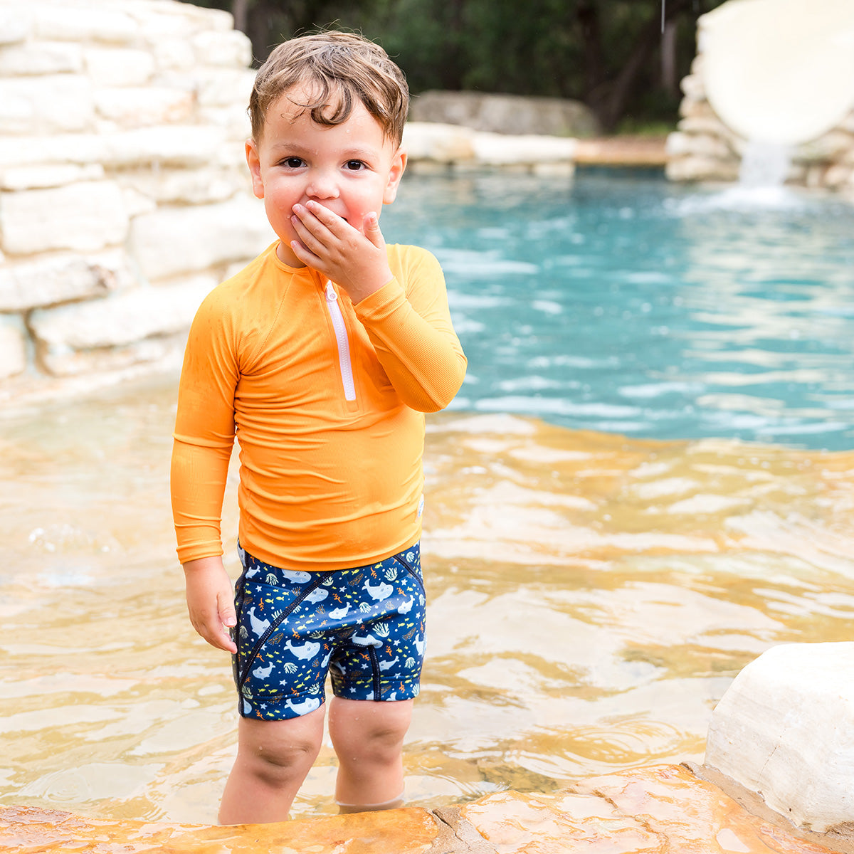 Premium Long Sleeve Rash Vest Orange