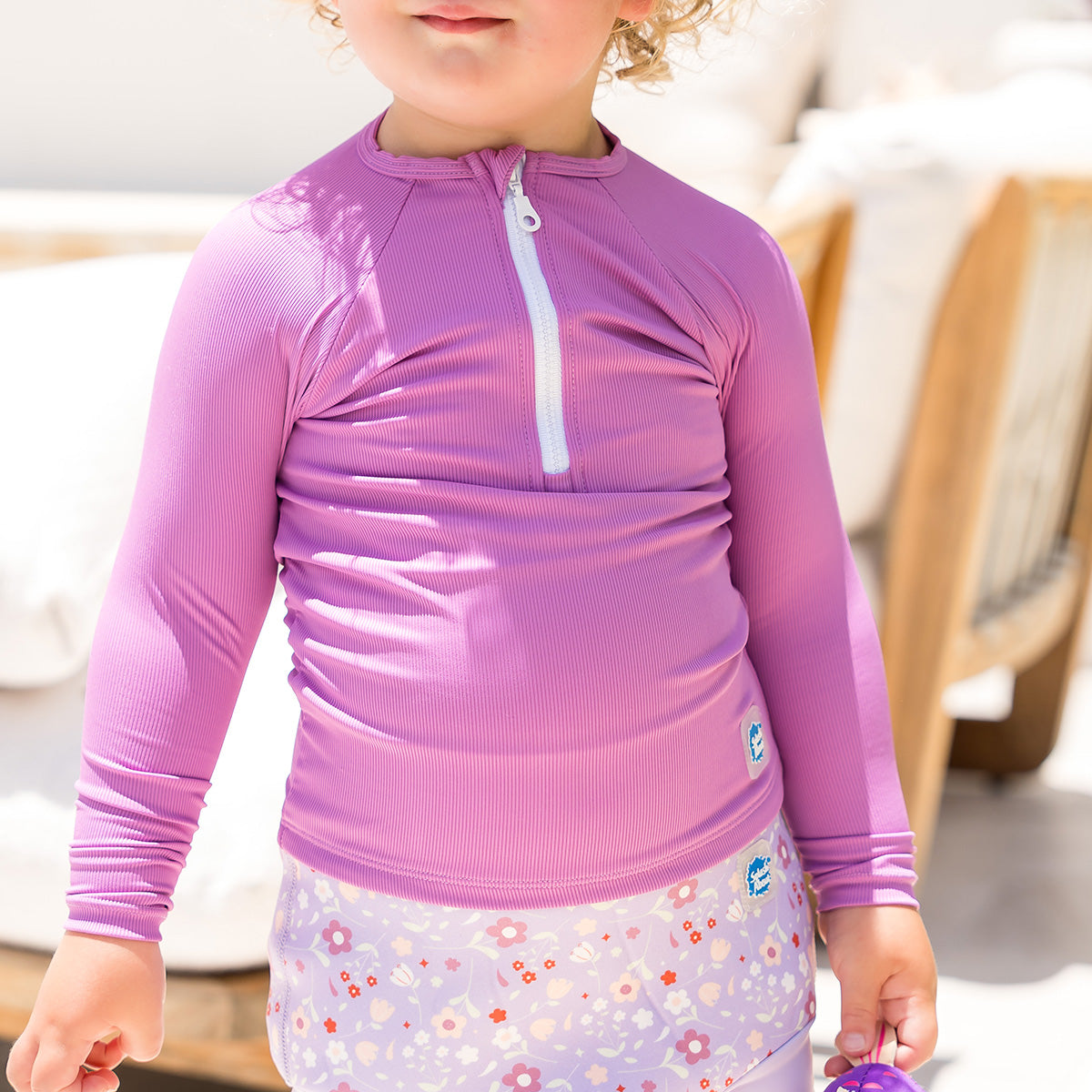 Premium Long Sleeve Rash Vest Lilac