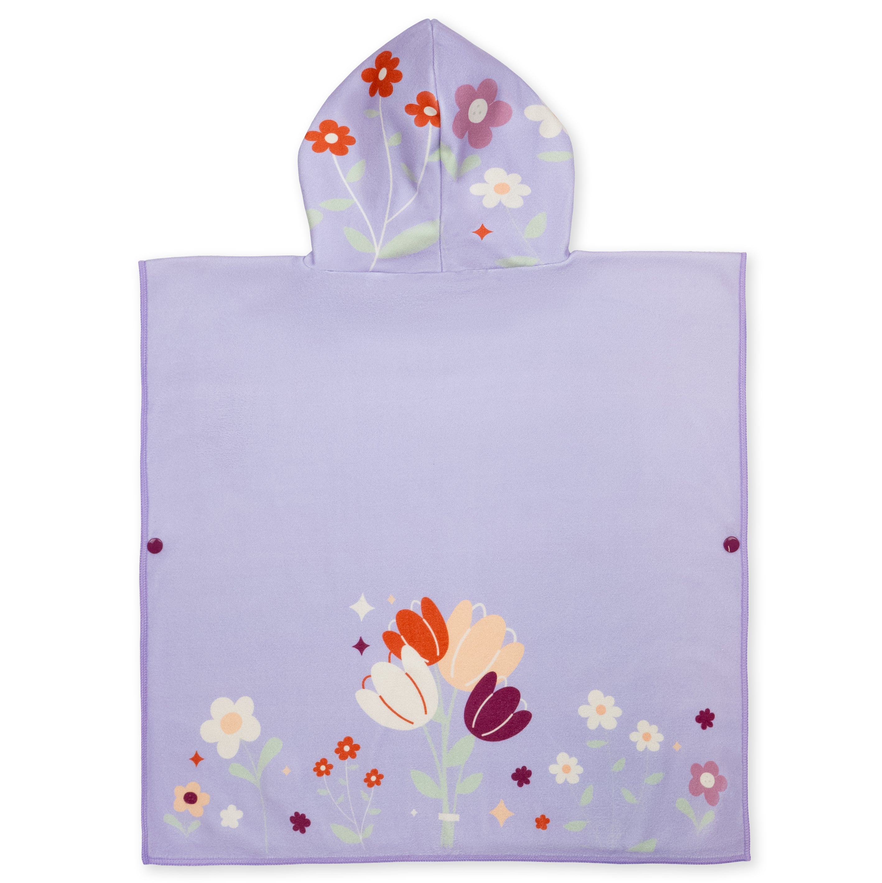 Toalla Poncho Lila Primavera