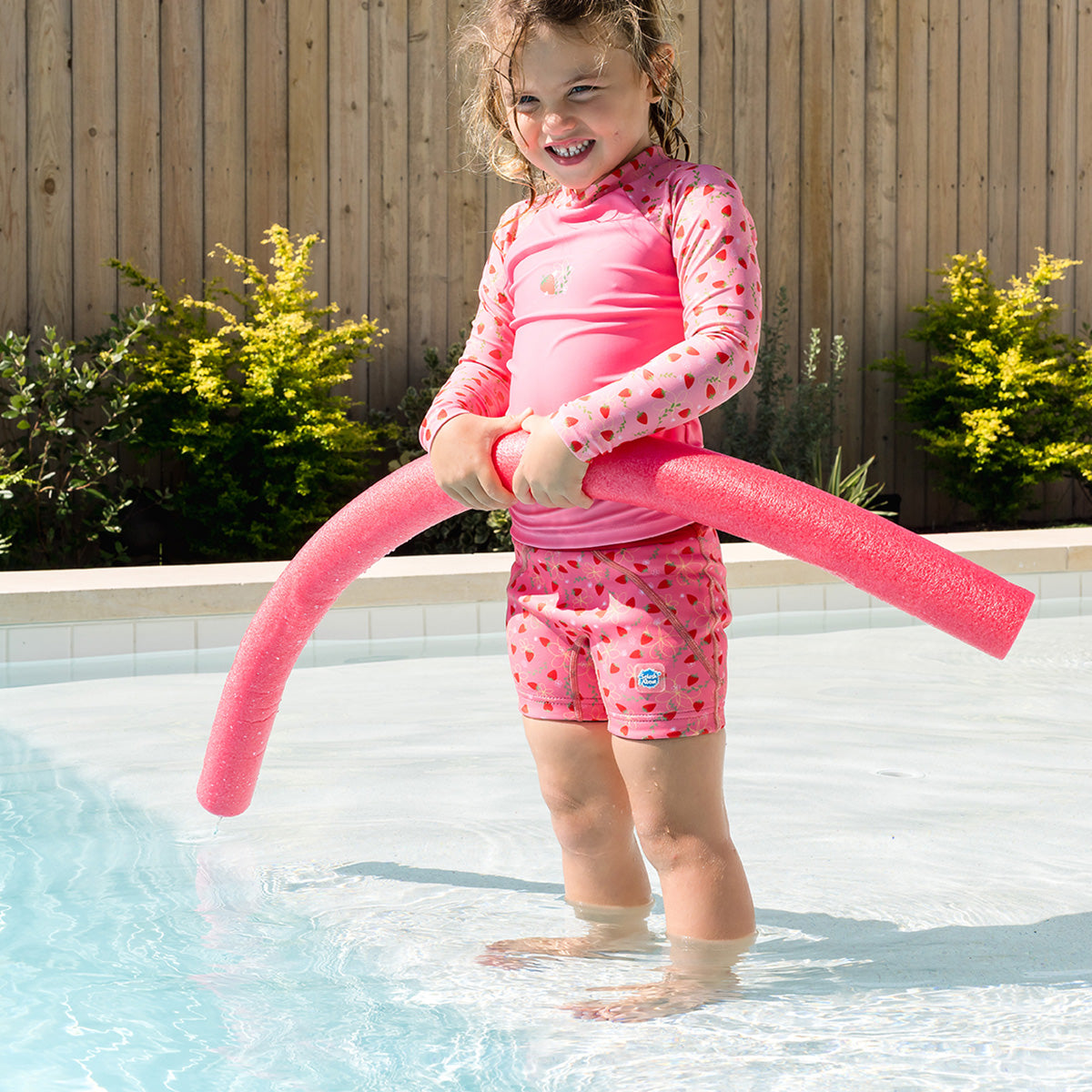 Long Sleeve Rash Vest Strawberry Field