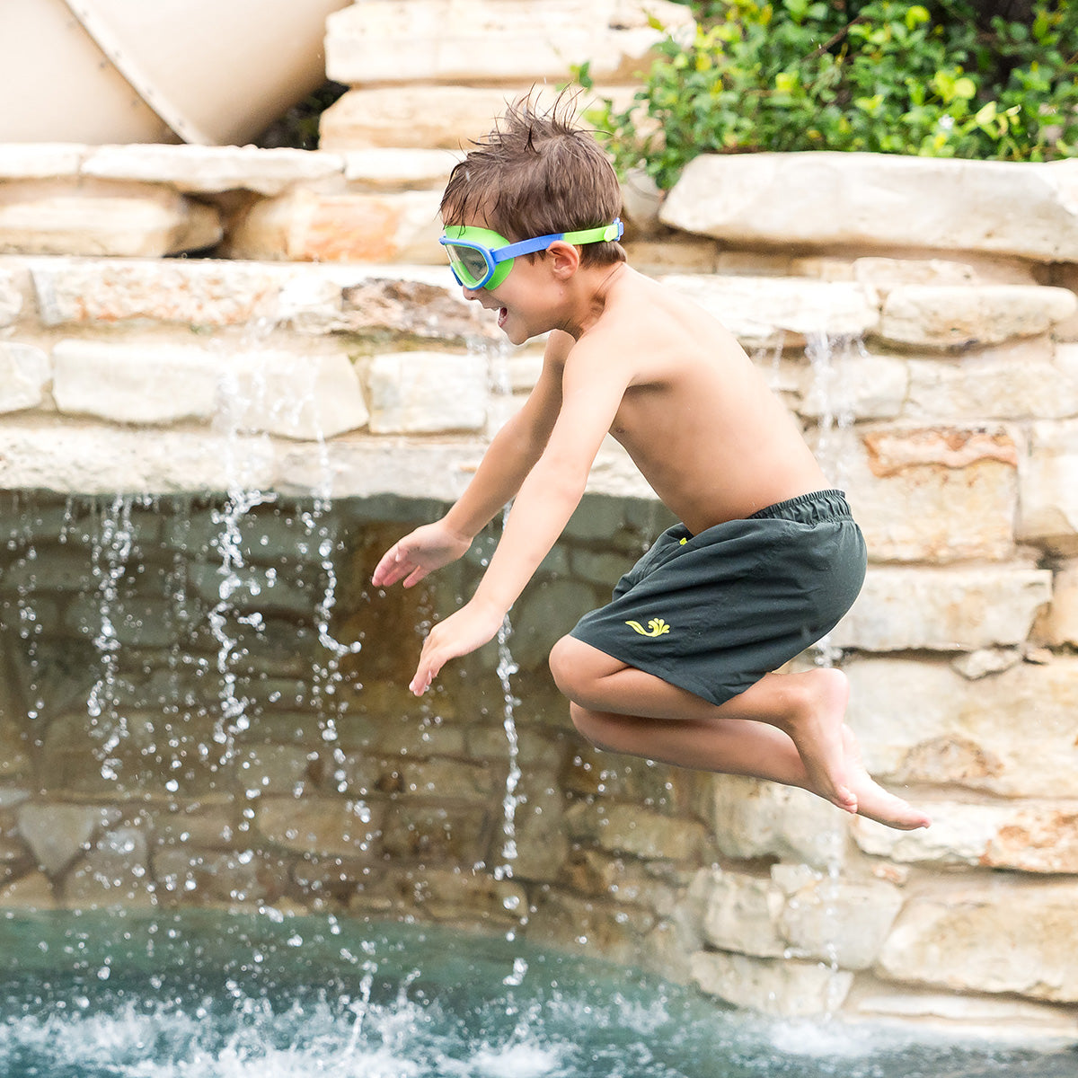 Boys Swim Shorts Forest Green