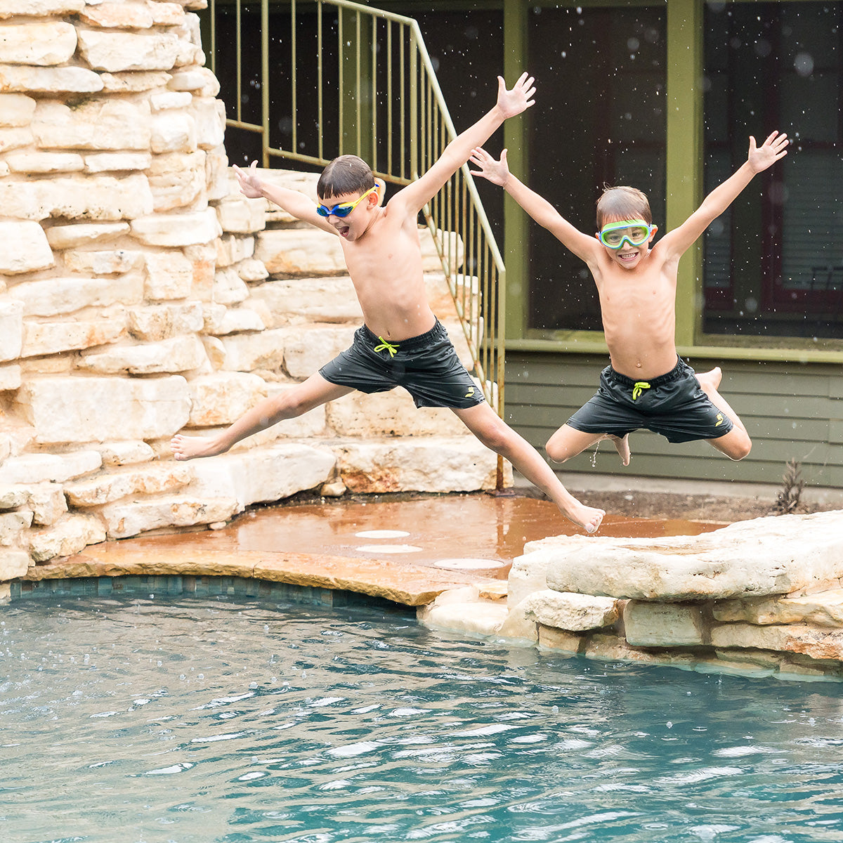 Boys Swim Shorts Forest Green