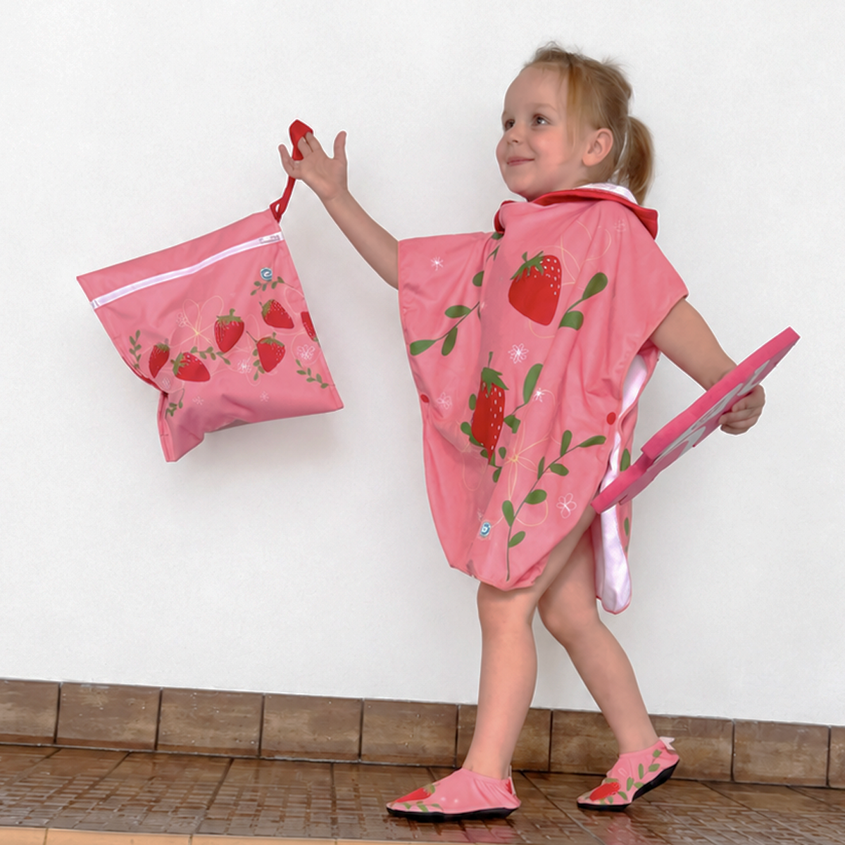 Serviette Poncho Fraise des Champs