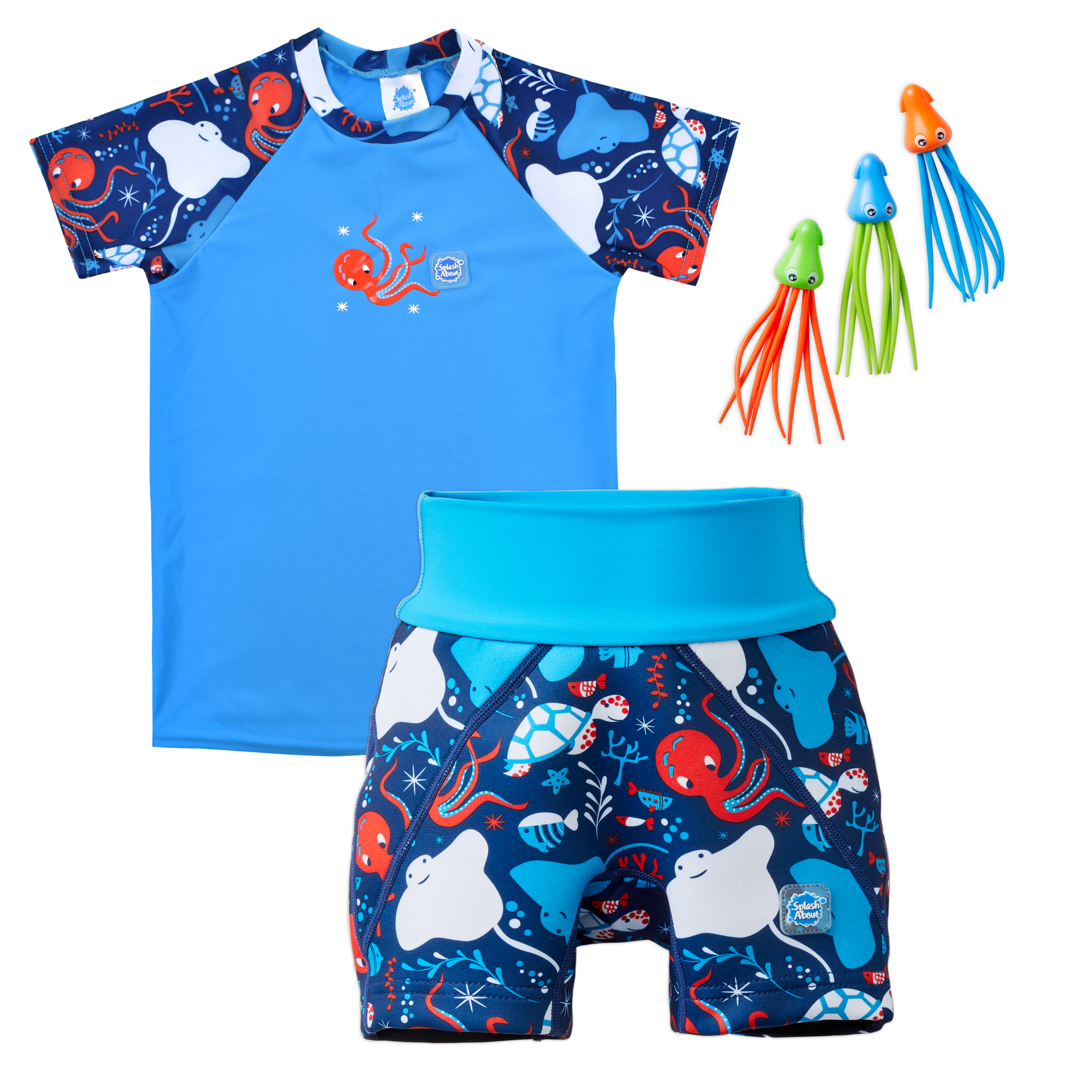Toddler Splash Jammers™, Rash Vest & Dive Toy Bundle