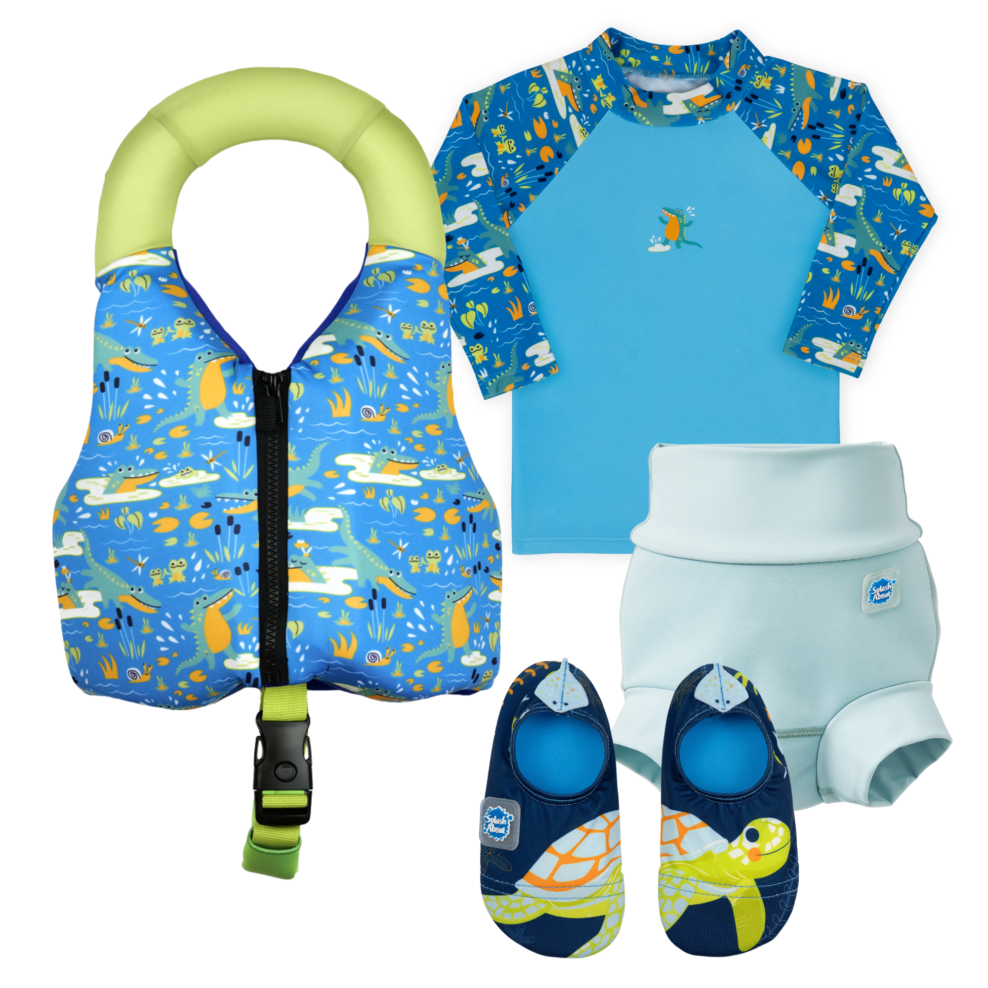 Early Years Swim Vest, Happy Nappy Duo™,Rash Vest & Beach Shoes Bundle
